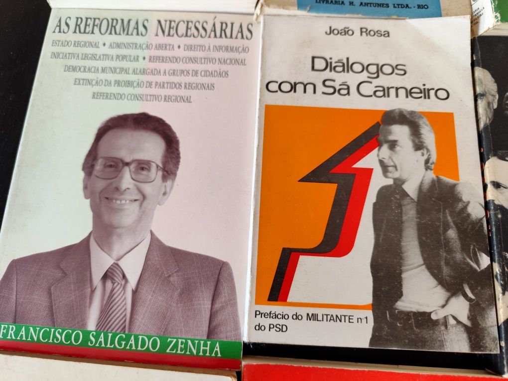 Livros antigos sobre Política (Sá Carneiro / Álvaro Cunhal)
