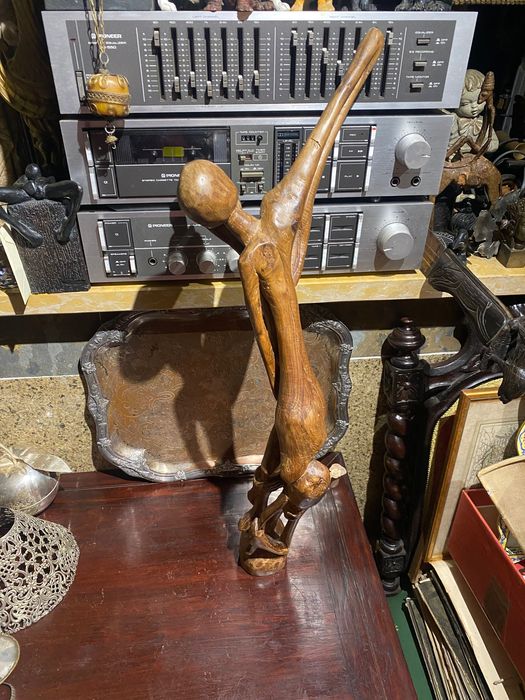 Escultura Alberto Chissano 66 cm África Moçambique Anos 70 Assinada