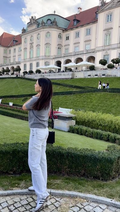 Сірі джинси Zara прямого крою низька посадка