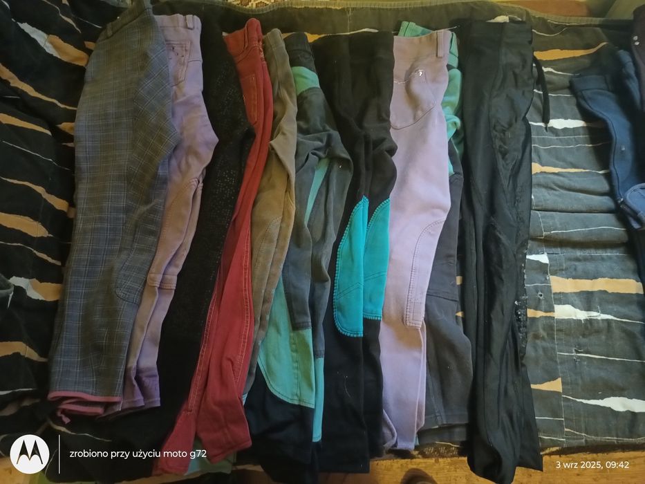 Sprzedam 11 par bryczesów rozmiar 150 stan dobry  i bdb