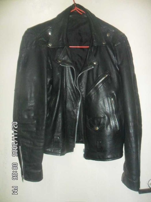 Kurtka Ramoneska męska, Real Leather Lining 100% Polyester