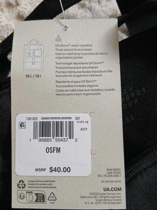 Оригінал Under Armour Project Rock Gym Sack 1381925 рюкзак сумка