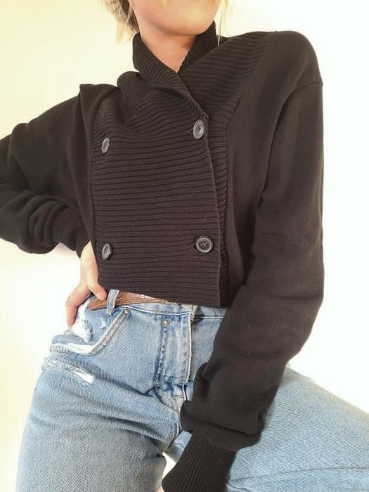 Czarny kardigan sweter oversize premium AllSaints