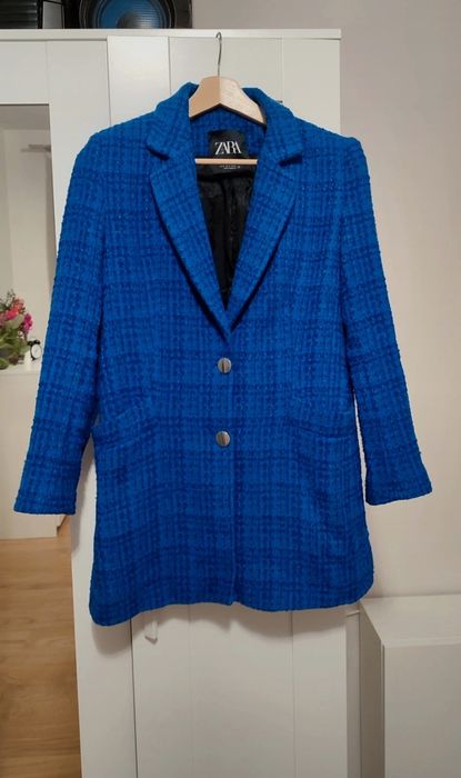 Długa marynarka żakiet Mn38 Zara kratka