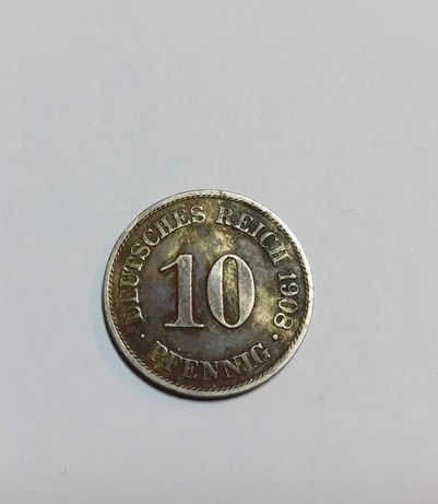Moneta 10 feningow 1908 a