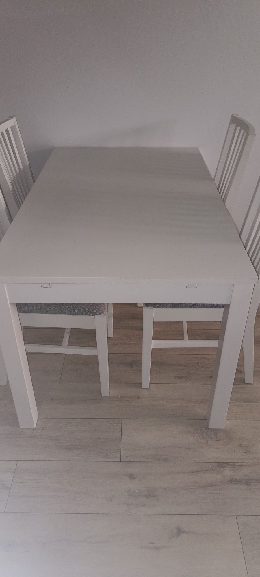 Komplet -Stół drewniany rozkładany 140x180x220 z krzesłami Ikea