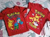 2pak T-shirt Pokemony czerwony 104/110