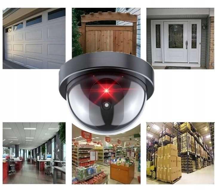 ATRAPA KAMERY Przemysłowej KOPUŁKA Migająca DIODA LED  Monitoring