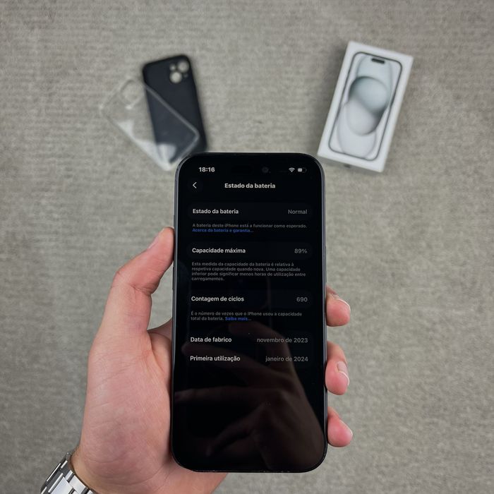 Apple iPhone 15 Black 128gb em perfeitas condições