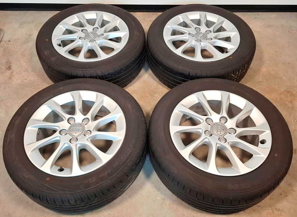 Felgi aluminiowe AUDI z oponami 205/55 R16, Super stan!!! ZOBACZ!