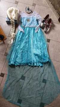 Elsa kraina lodu strój karnawałowy dla księżniczki 134-152