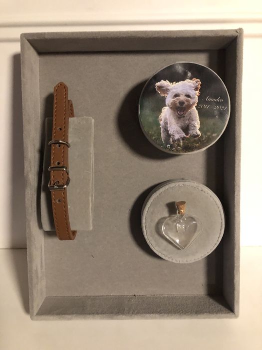 relikwiarz na sierść,  na prochy dla psa, kota