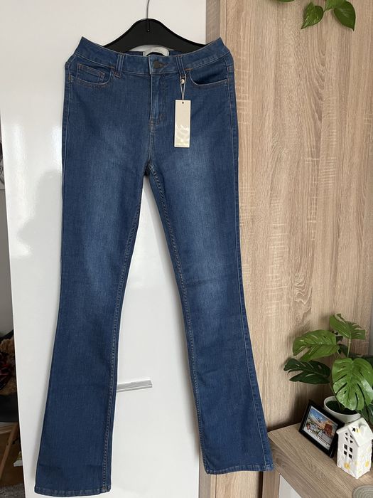 Pieces nowe z metką spodnie jeansowe dżinsy M/L dzwony