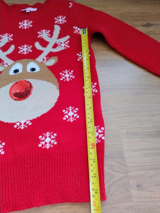 dziewczęcy sweter świąteczny rozm.122-128