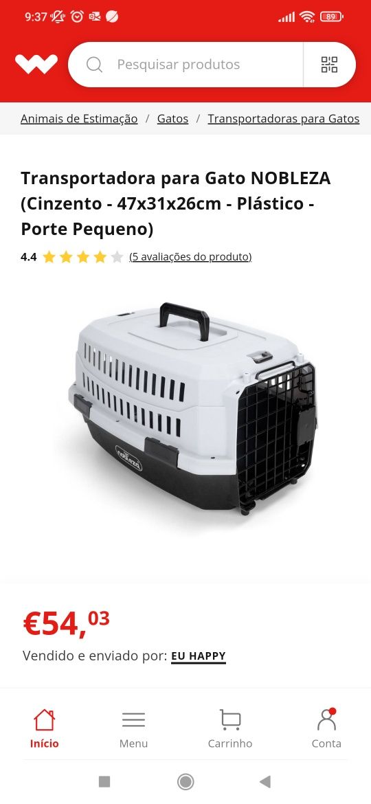 Caixa de transporte Cão/Gato