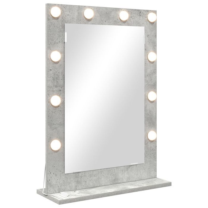 Vidaxl Lustro Toaletowe  Beton Szary 70 X 50 X 18 Cm Prostokątne