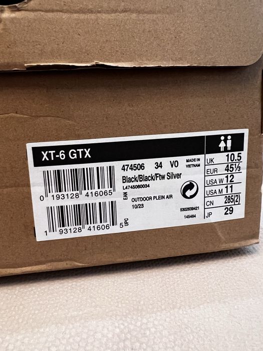 Оригинал Salomon XT-6 Gore-Tex Black Silver новые 42 - 46.5