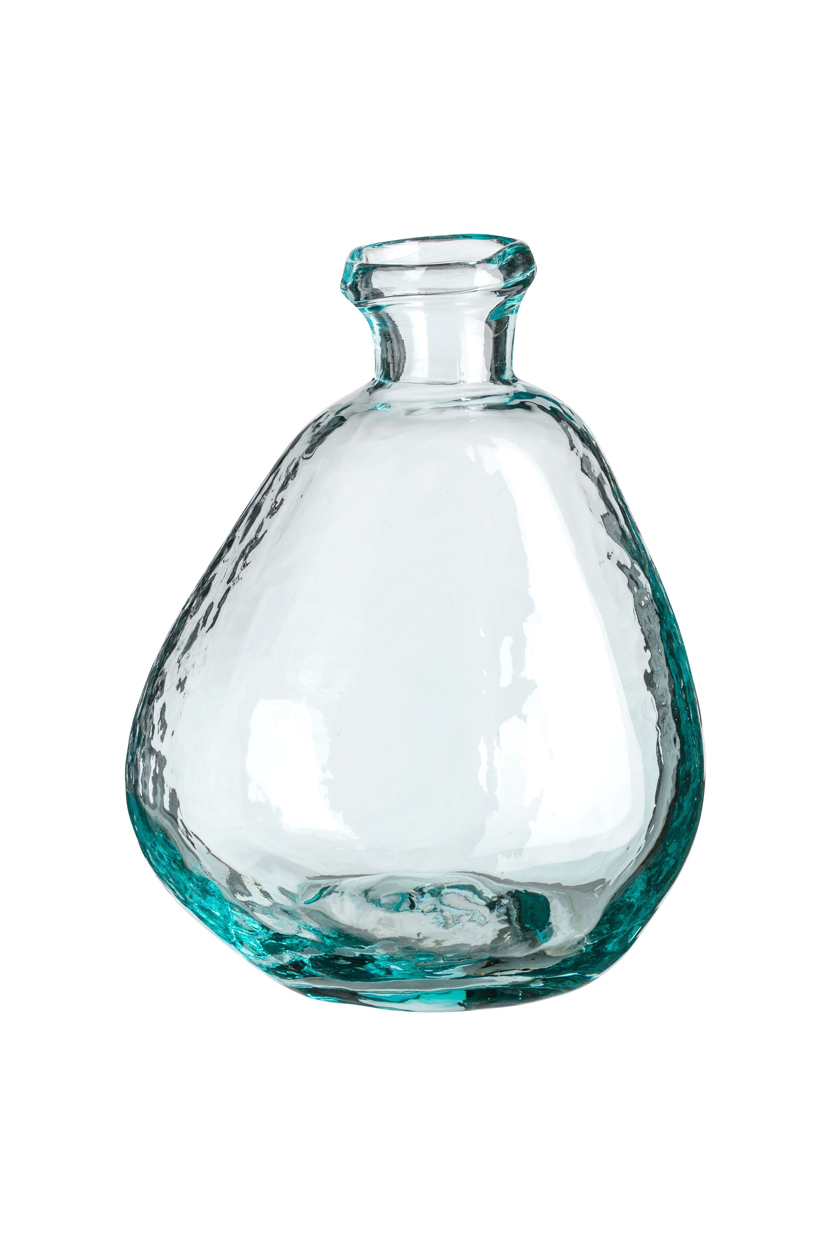 H&M Home Wazon szklany asymetryczny niebieski