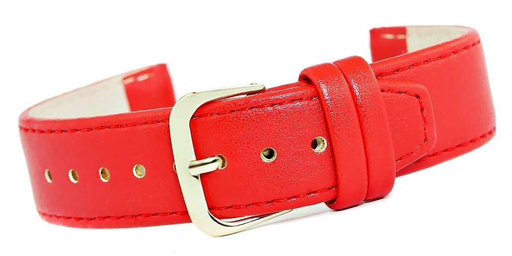 pasek do zegarka classic - skóra 20 mm 4999-20xxl-4z czerwony