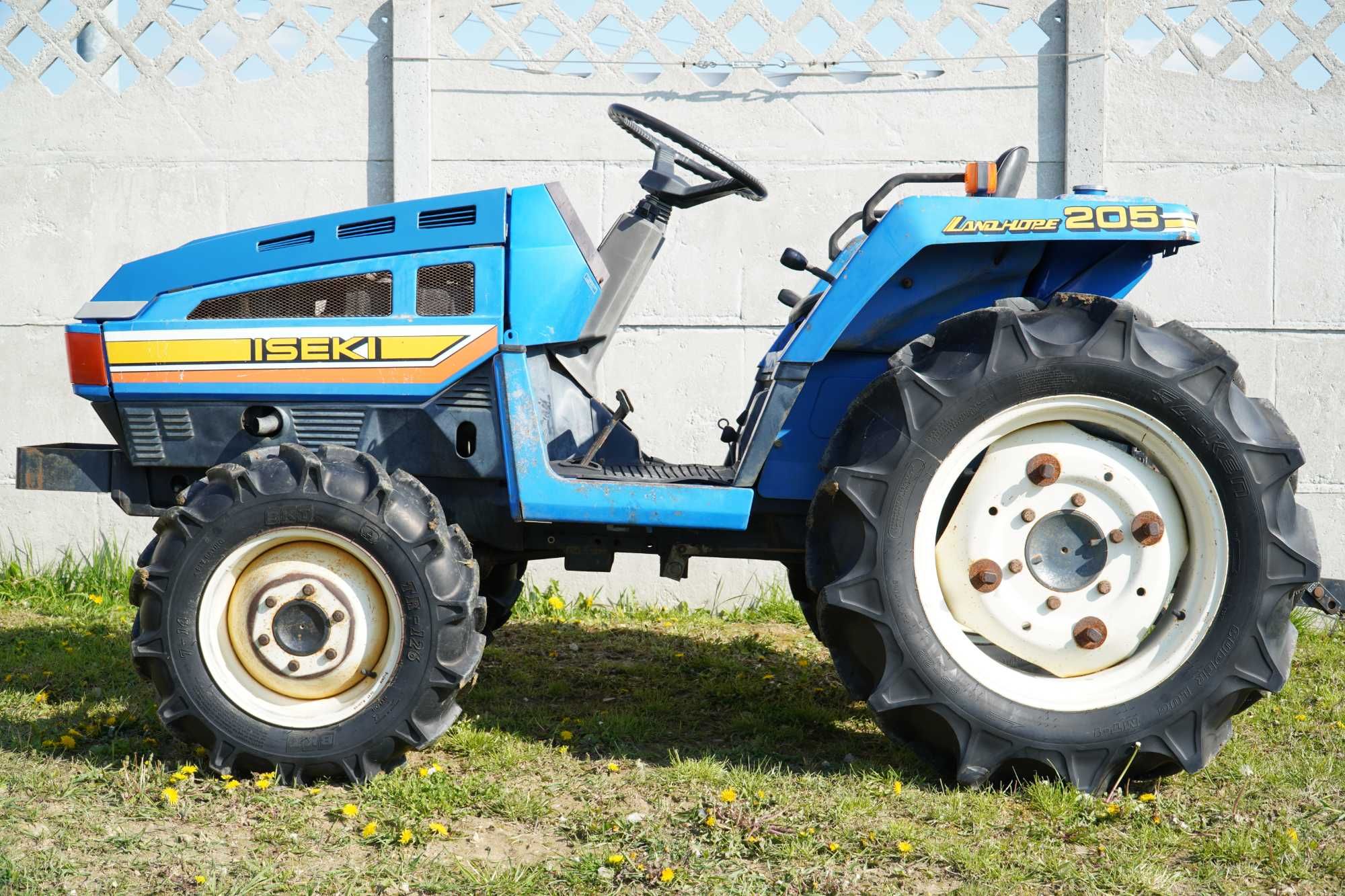 Sprzedam traktorek japoński Iseki TU205, 4x4, 20 KM, glebogryzarka