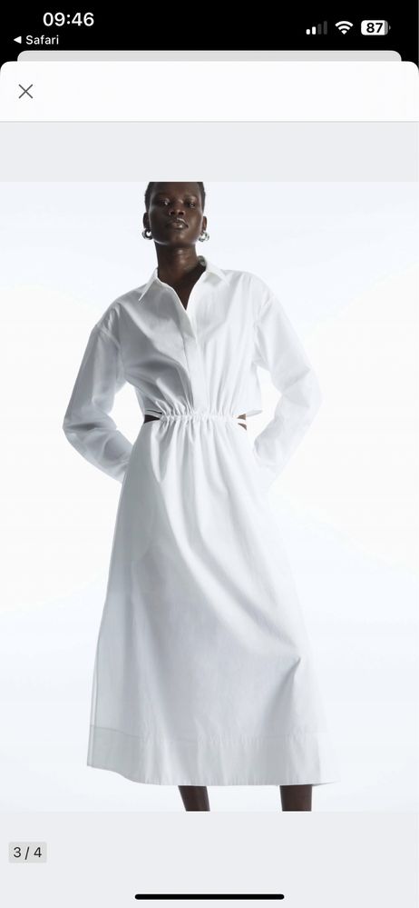 Biała, długa sukienka Cos