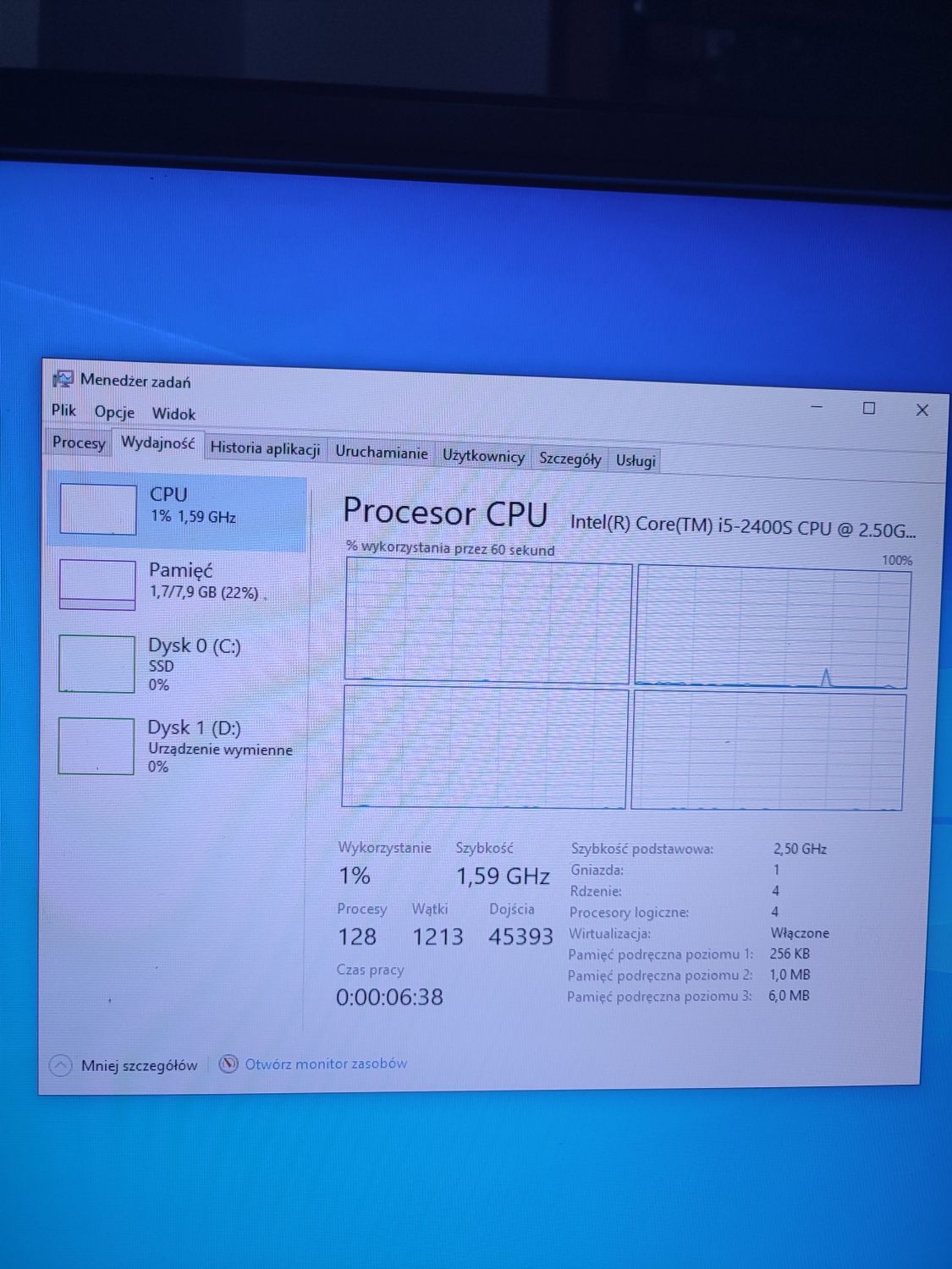 (Tanio) Komputer + Monitor 75Hz, 20 cali /i5-2400/8GB RAM/SSD/Wi-Fi