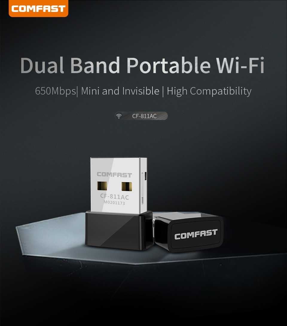 Беспроводной WiFi адаптер Comfast CF-811AC 650Mbps 2.4/5GHz