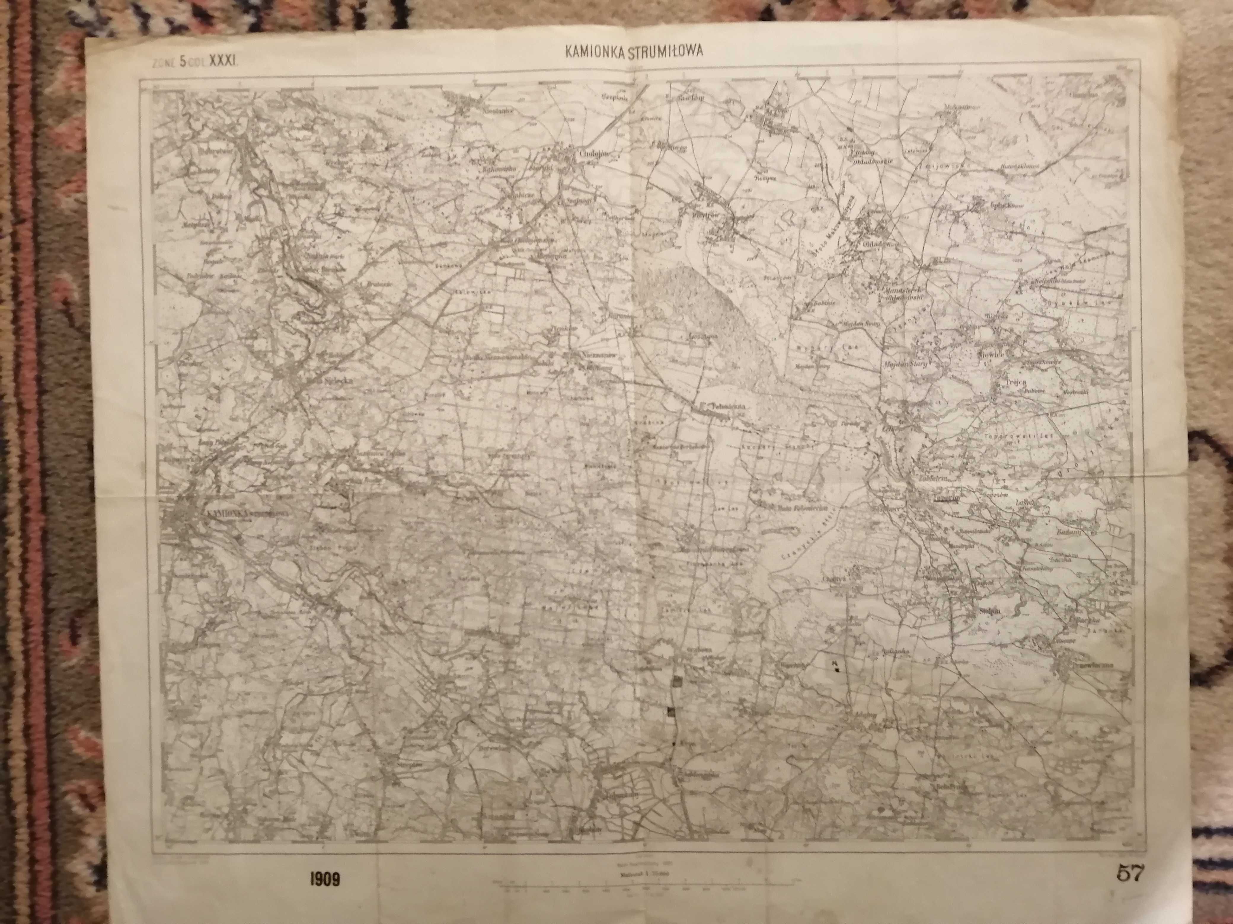 Stara Nieniecka mapa -Kamionka Strumiłowa /1897 rok