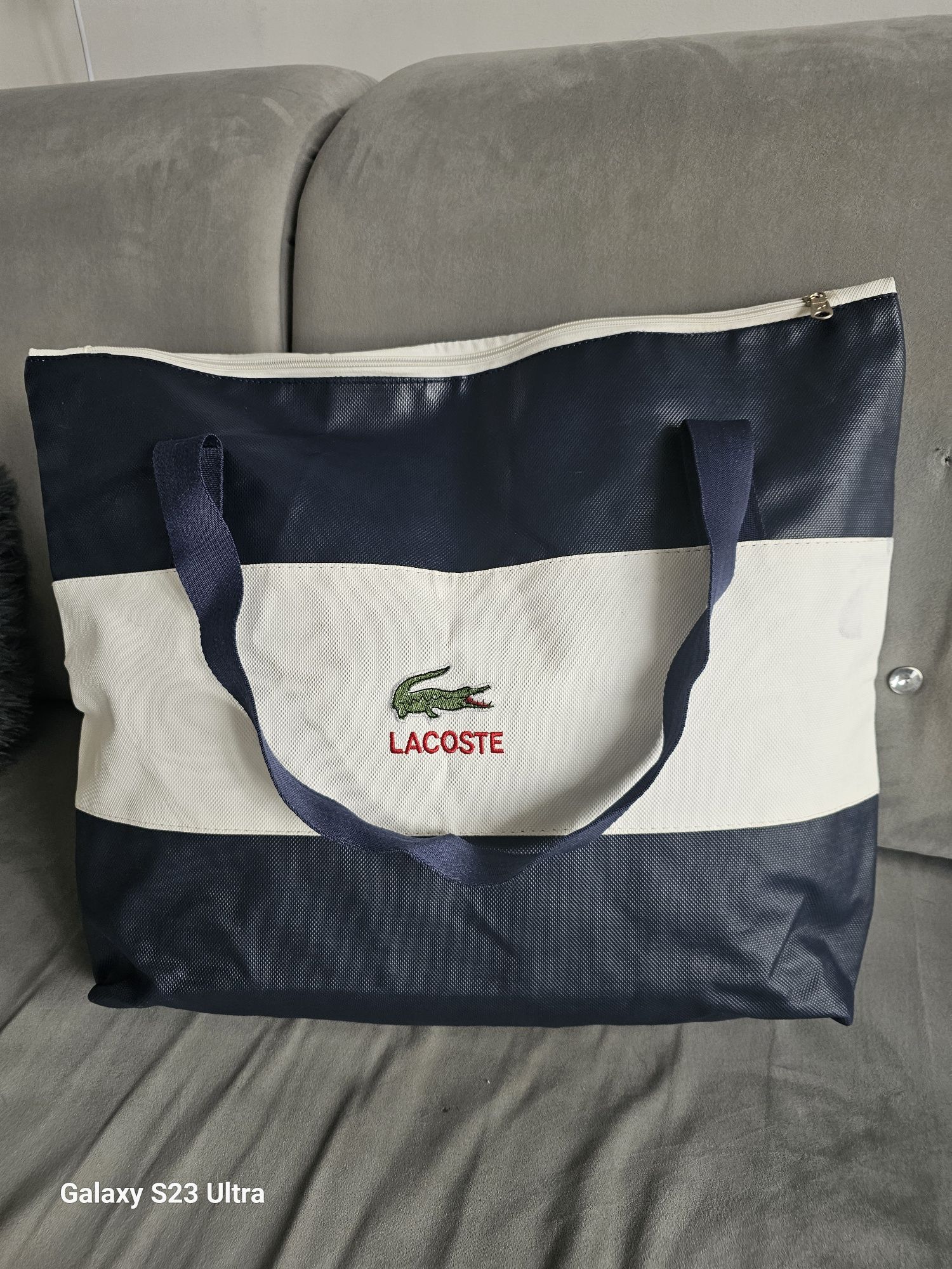 Lacoste duża shopperka torba damska