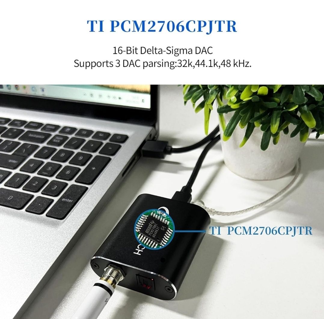 DSD TECH SH-AU01B USB na optyczny adapter audio