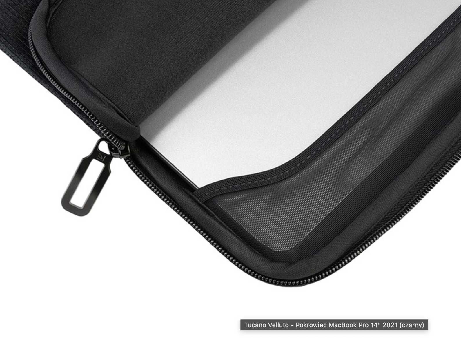 Tucano Velluto - Pokrowiec MacBook Pro 14" (czarny) etui na laptopa
