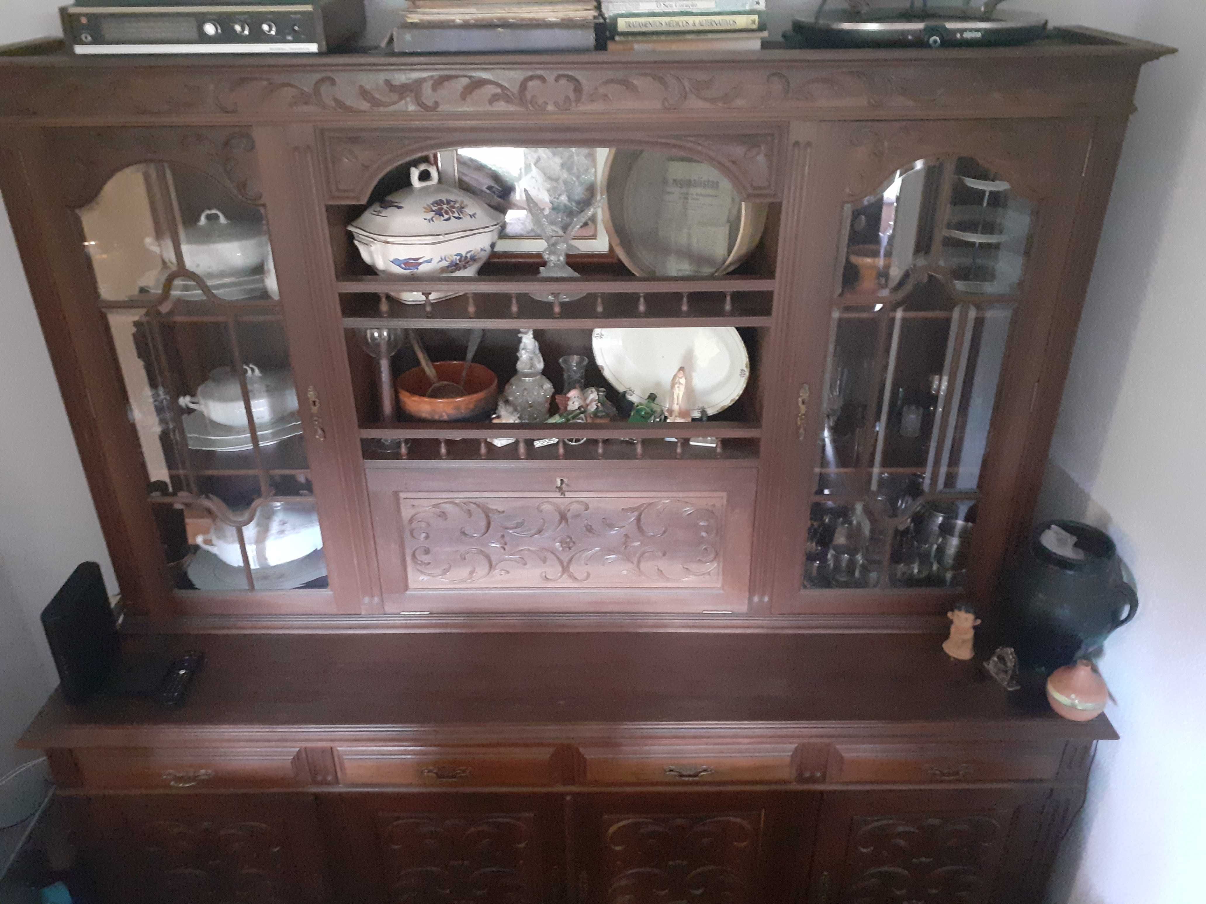 Movel sala c/ mini-bar e cristaleira