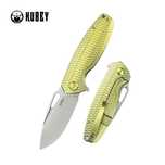 Nóż składany Kubey Tityus Gold Pattern Titanium, Beadblasted 14C28N (K