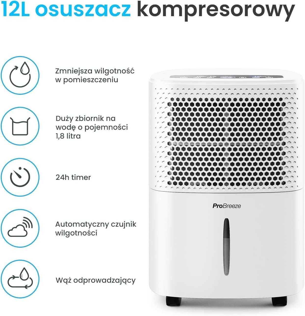 Osuszacz powietrza ProBreeze PB-06 200 W 12 l/24 h