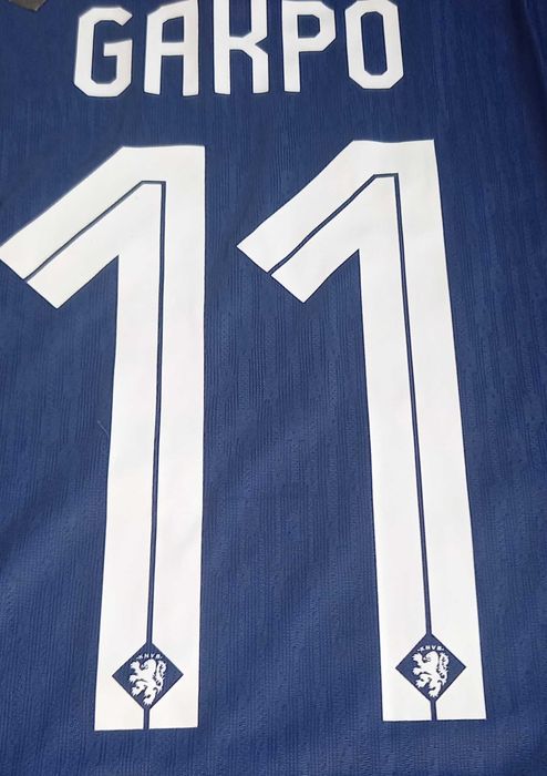 koszulka Holandia w wersji meczowej #11 Gakpo, wyjazdowa, nowa