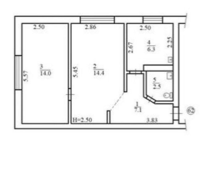 Продаж 2-кімнатної квартири, вул. Дегтярівська, 28 (Київ)