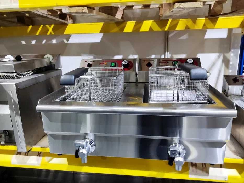 Fritadeira Industrial Dupla 12L + 12L - NOVA