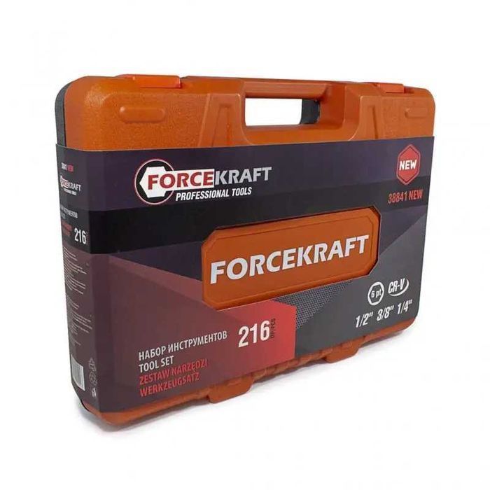 Набор инструментов 216 шт. 1/4''3/8''1/2''(4-32мм) FORCEKRAFT FK-38841