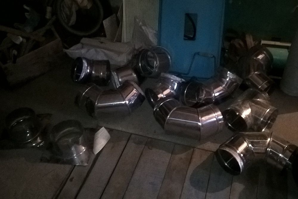 Трубы вентиляции 200 мм хромированная сталь