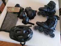 Conjunto patinagem em linha