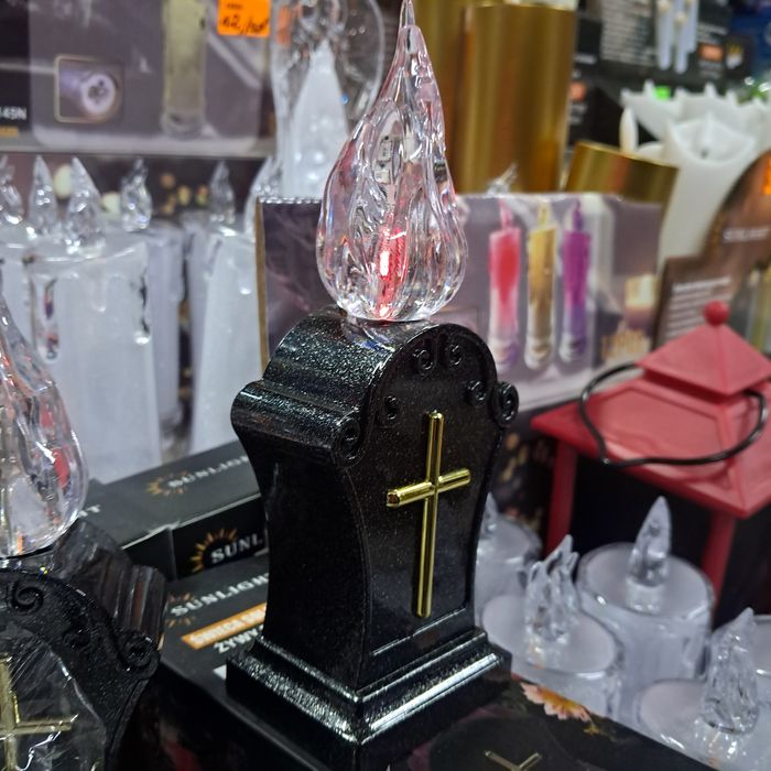 Lampion solarny świeca wkład do znicza stroika