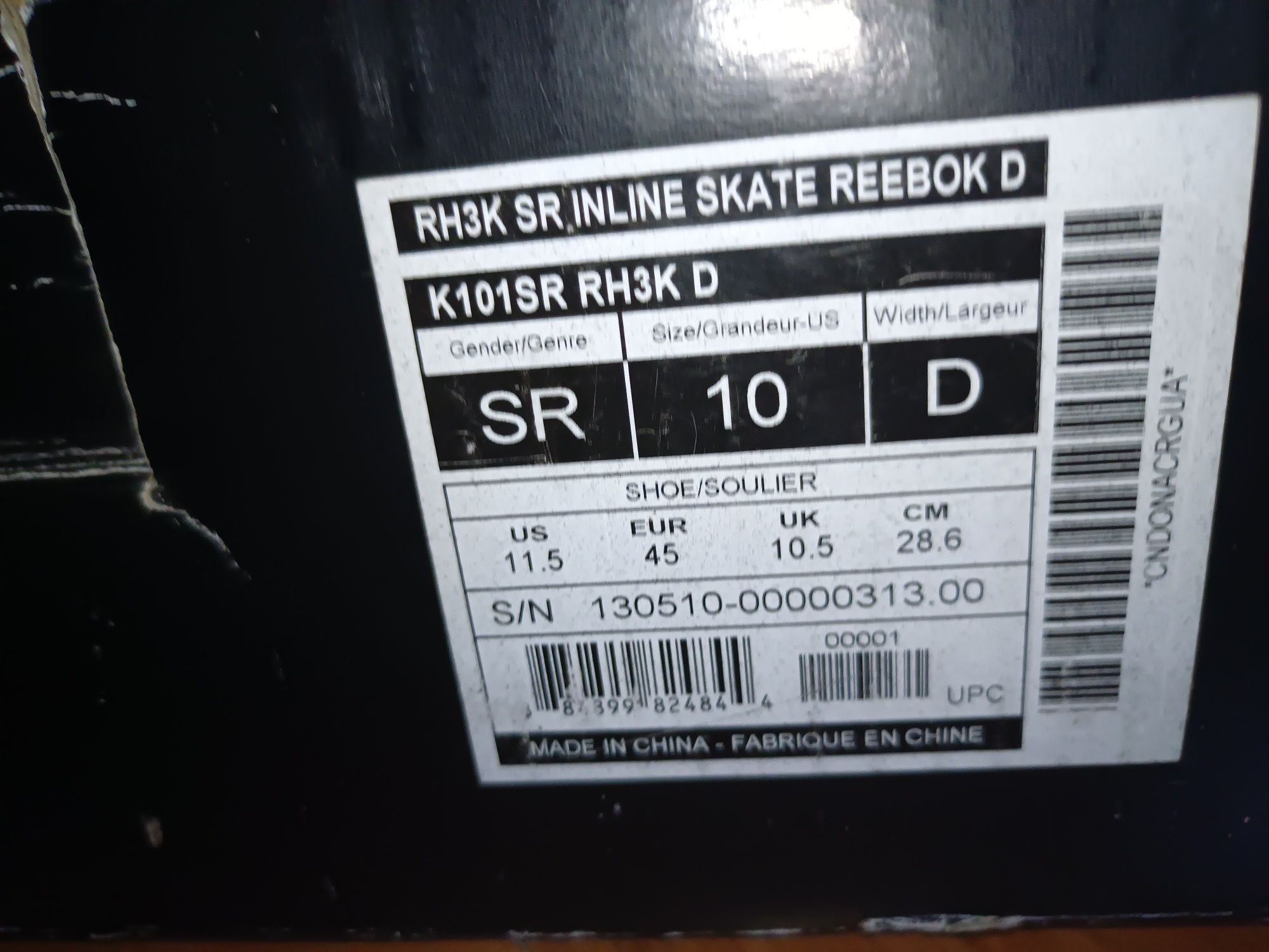 Роликовые хоккейные коньки Reebok  10D