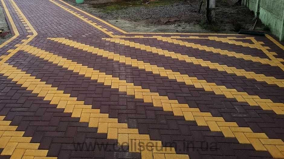 Тротуарна плитка Кирпичик (Цеголка) Київ - Продаж / Доставка / Укладка
