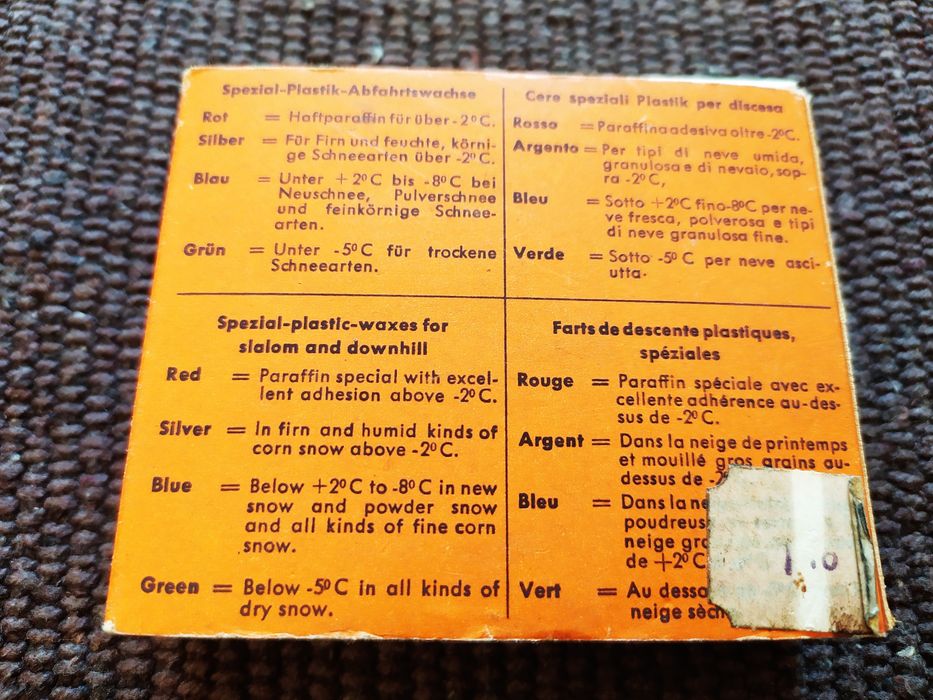 Smar mydło do nart 4 szt lata 70 nowe oryginalne