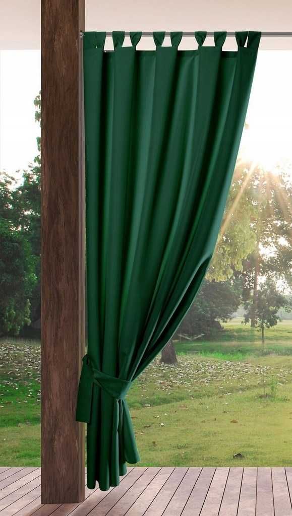 zasłona gotowa GARDEN NA SZELKACH 155 X 240 CM ciemnozielony