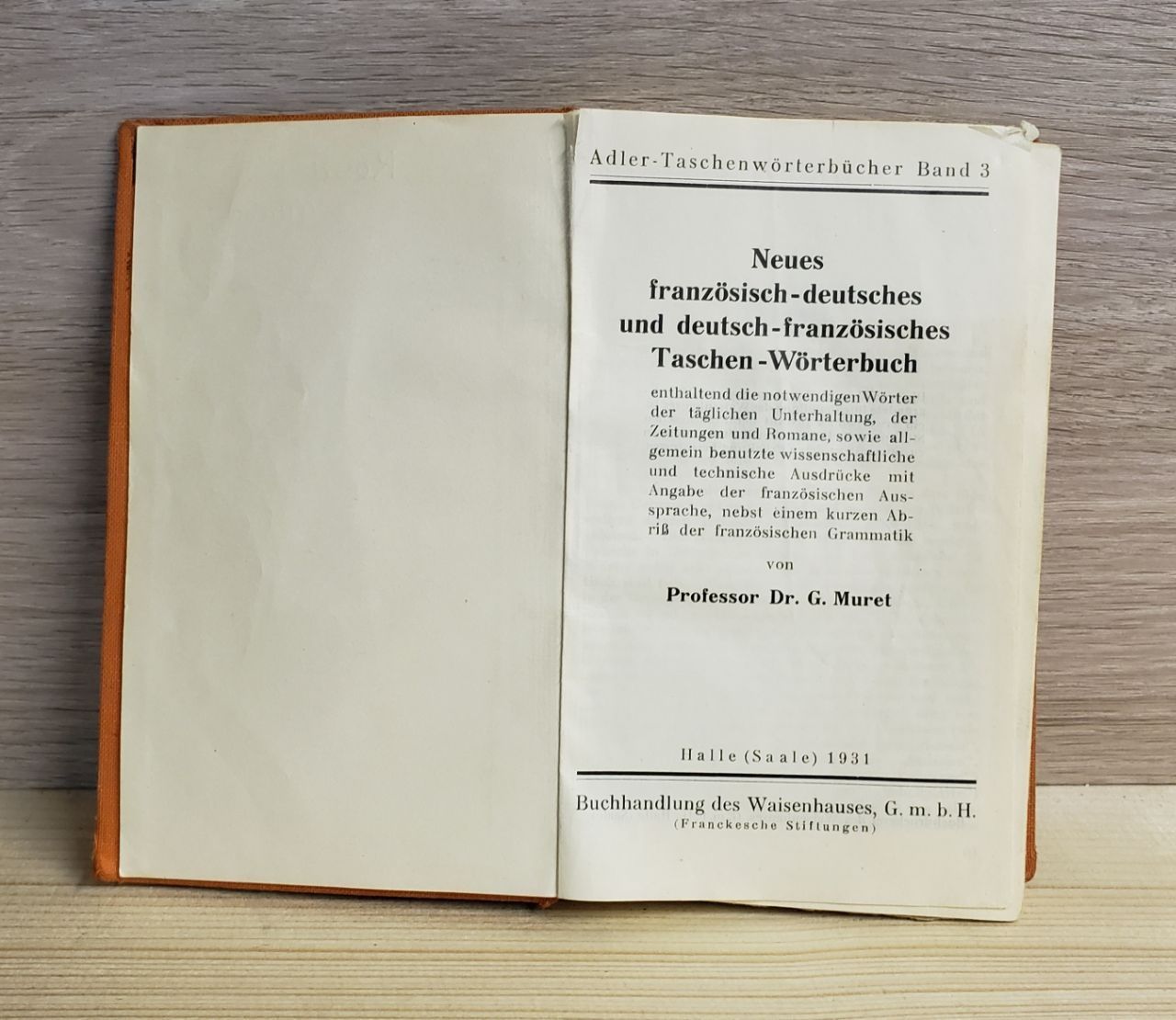 Старинный словарь книга Dr. G. Muret (1931 год)