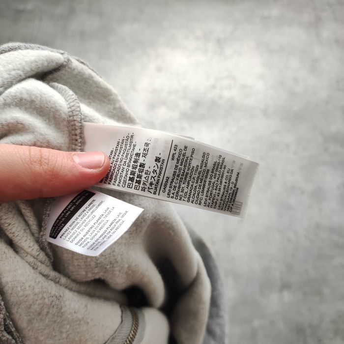 DAMSKA Bluza PREMIUM Szara Suwak z Kapturem Levis Klasyczna Hoodie