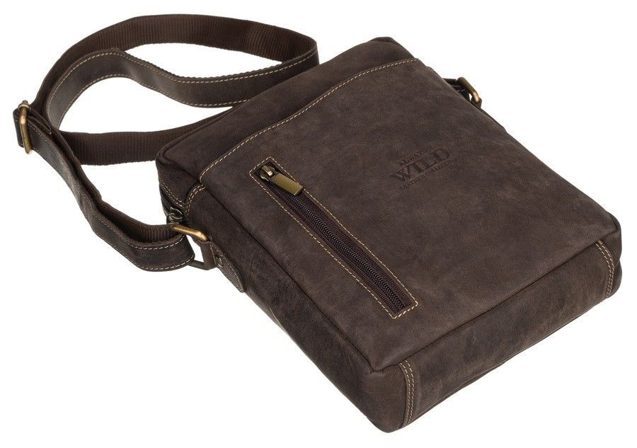 skórzana listonoszka męska z kieszonkami - always wild