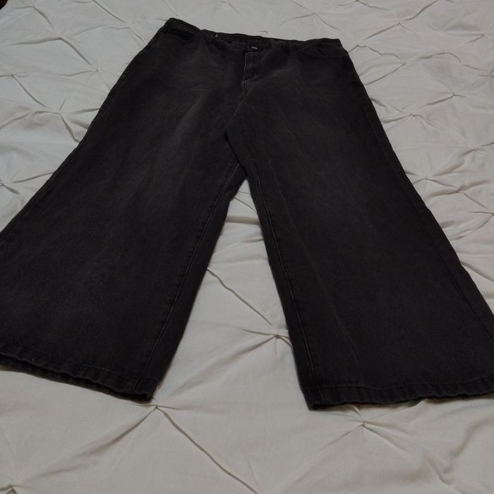 Широкі джинси темно сірого кольору розмір розмір ХХЛ