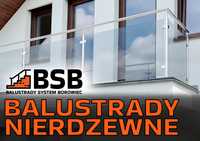 • BALUSTRADY • szklane • nierdzewne • aluminiowe • nowoczesne • czarne